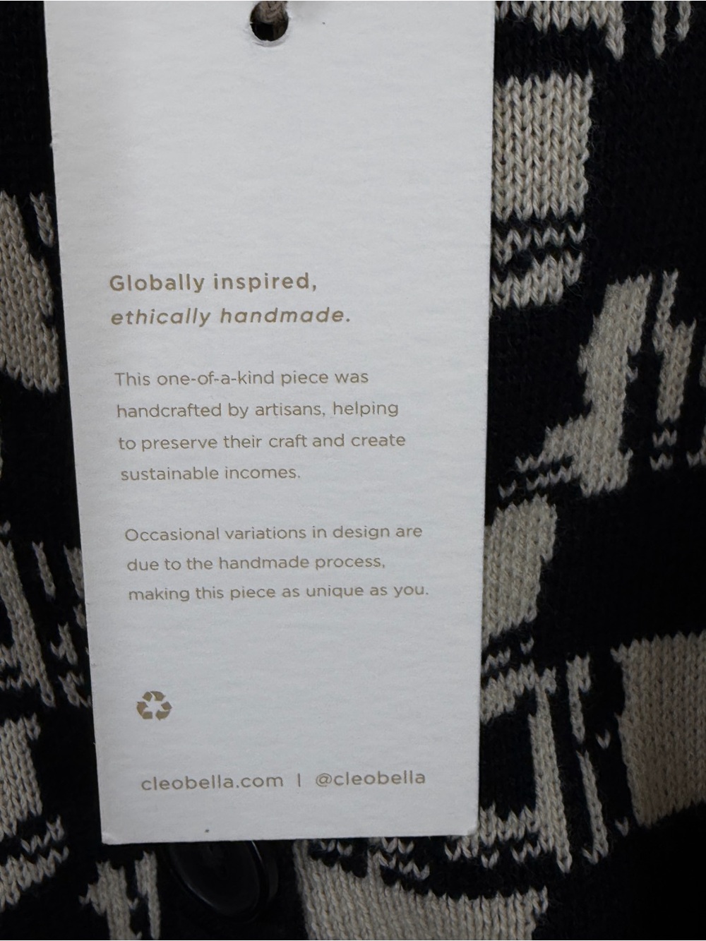 Cleobella New with Tags Black Ivory Abstract Geometric Print Marybeth Cardigan - Picture 7 of 8